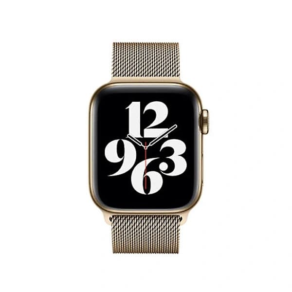 Apple gullfarget rustfritt stål milanese loop for 38mm 40mm 41mm klokker, ta