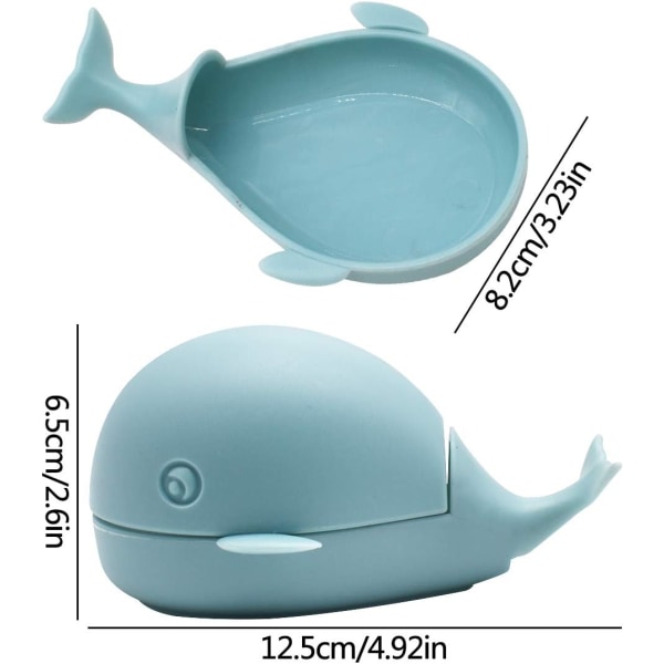 2 stykker liten hvalformet vaskebørste, hvalbørstevask DXGHC
