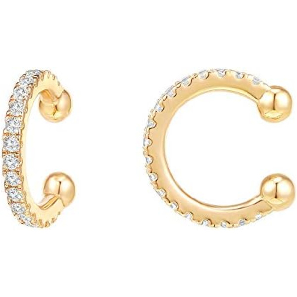 925 Sterling Hopeaa 14K Kultapinnoitettu Kuutiosirkonilla Kimaltava Pyöreä