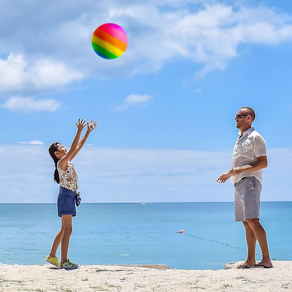 Oppustelig Bold 9 tommer Kickball Hoppebolde Regnbuebolde PVC