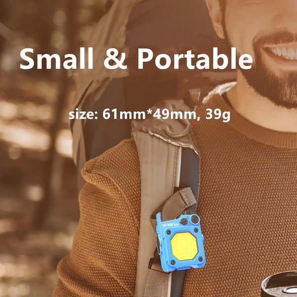 Mini Bærbar Arbeidslys 6 Moduser (2 STK) Super Lys Mini Lommelykt