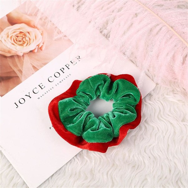 Julklappsscrutchie Blandade Färger Flanell Scrunchie Julhår