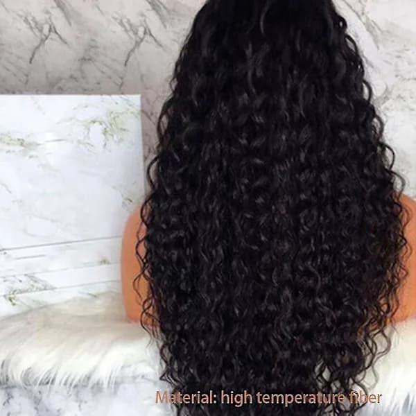 Front Parykker Kompatible med Sorte Kvinder Dyb Bølget Krøllet Hd Frontal Paryk Afro Kort