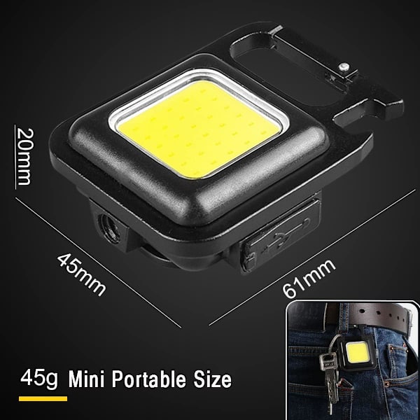 Mini LED Inspektionsarbejdslys Genopladelig Magnetisk COB Bærbar