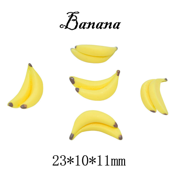 40 stk. Miniature Bananer 1/12 Skala Bananmodeller Miniature Frugt