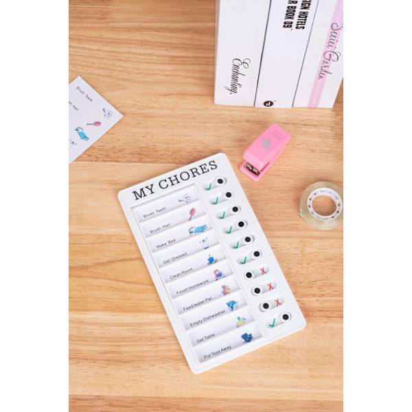 Børns Selvkontrol Punch Card RV Notesblok Student Besked