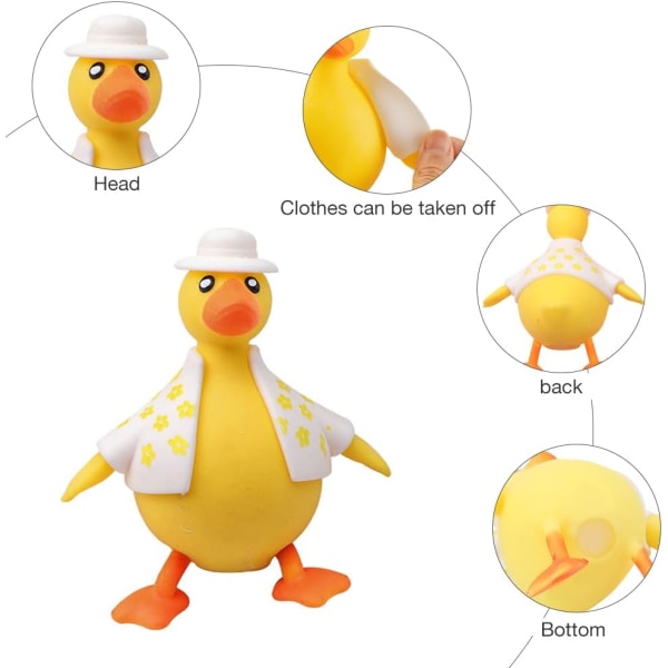 2 stycken Anka Stressboll, Anka Klädsel Stressleksaker DXGHC