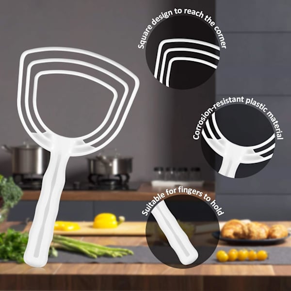 4 stycken Köttskrapor Benstoftsskrapa Bensskrapa Vit Poly S
