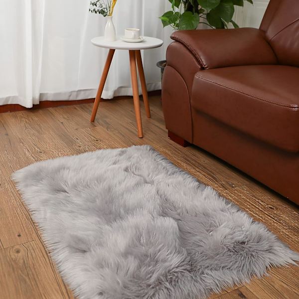 Tekokarvan matto 60x90cm, keinokarvainen matto, pörröinen ja pehmeä