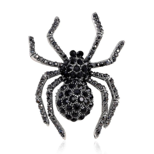 Corsage Halloween Spider Dame Broche Rhinestone Indlagt Broche P