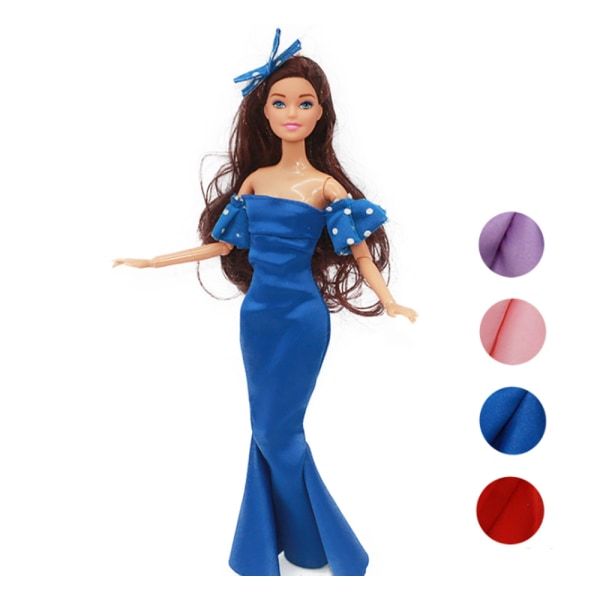 4 stykker 30cm Barbie-dukker, legetøj, tøj, modekjoler, sk