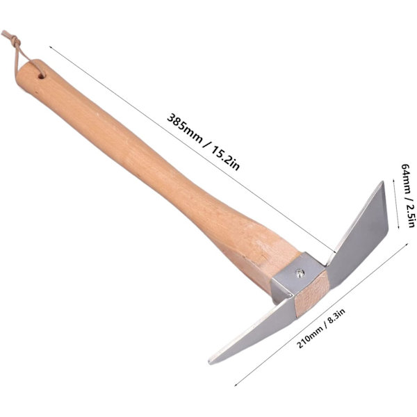 Have-tool til haven, pickaxe, lavet af træ med simpelt og fint håndværk