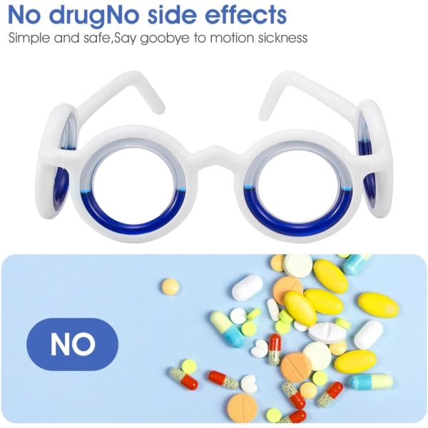 Anti-rörelsesjuka Smarta glasögon, Portable Raised Airsick Sickn