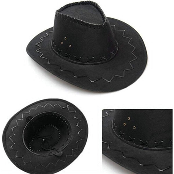 Cowboyhatt - Kostymtillbehör - Bredbrättad - Cowgirlhatt - Wil