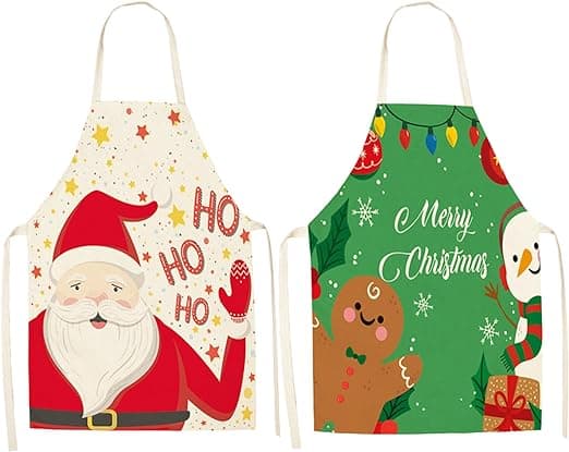 2-pakks Juleforkle for Voksne, Vanntette Juleforkle DXGHC