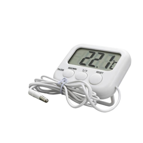 1 st Digital LCD Termometer Utomhus Inomhus Hygrometer Luftfuktighet Cl