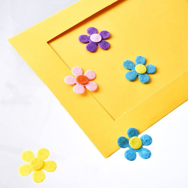 Filtede Blomsterkonvolutter, Papirblomst, 100 Stykker Stoffblomster, A