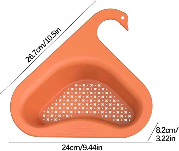 (Grønn) Tykknet Trekant Sink Holder, Svan Formet Sink Sil