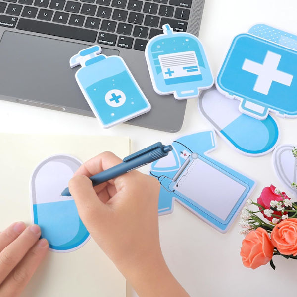 Sygeplejerske Sticky Notes, 8 Pakke Sjove Sygeplejerske Selvklæbende Noter Medicinske