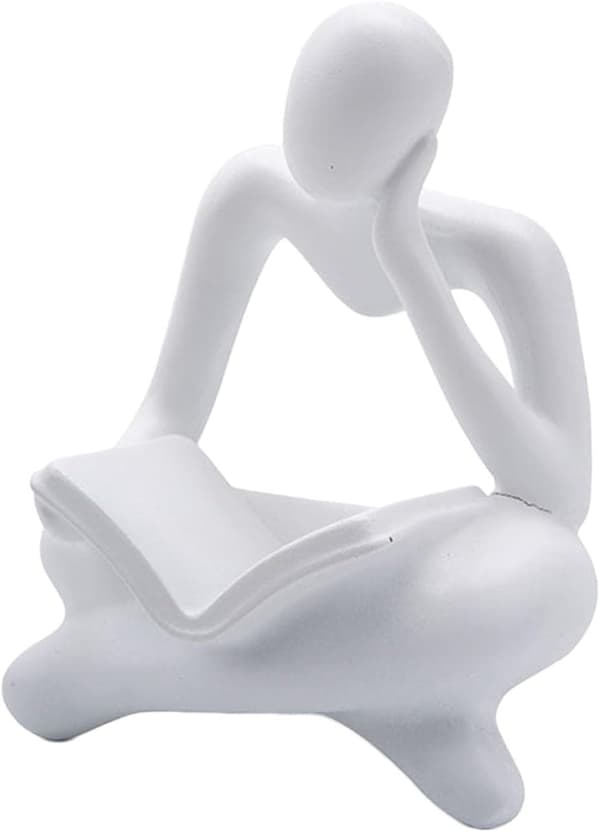 Modern Läsare Staty Mini Ornament Heminredning Människofigur