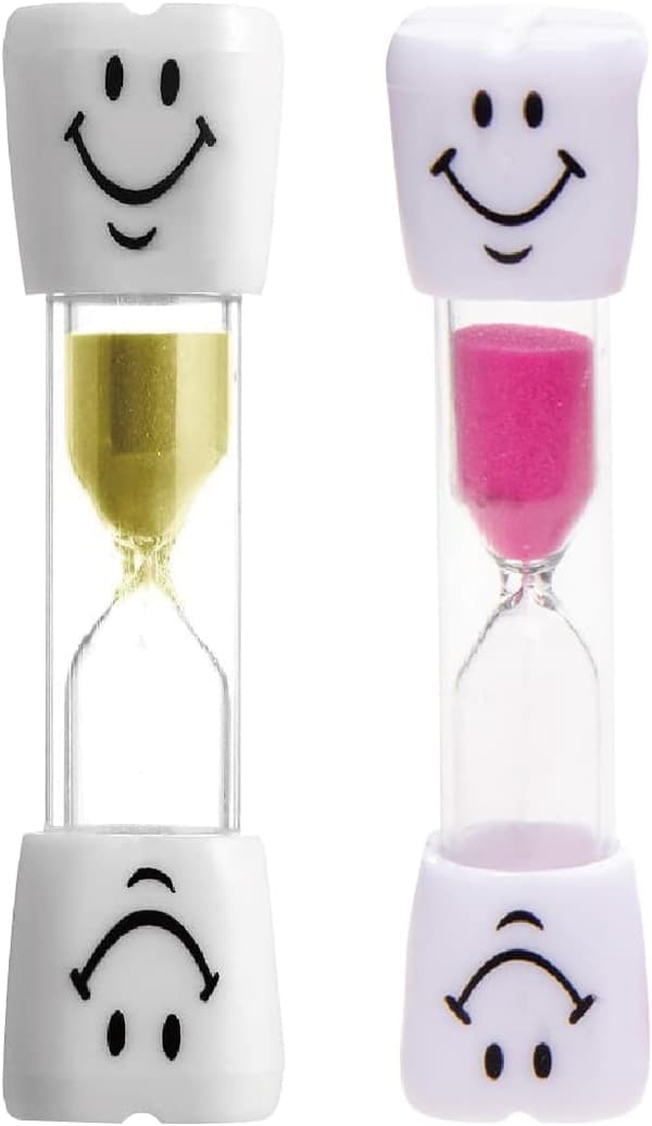 2 st Sandtimmar Timer Sandklocka med Leende Ansikte DXGHC
