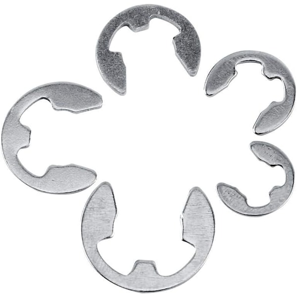 200 stk. Rustfrit Stål E-Circlip Ring Sæt, M1.5-M10 Sortiment T