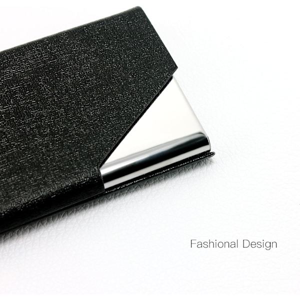 2 Pak Slim Professionelt Visitkort Holder, Kunstlæder + DXGHC