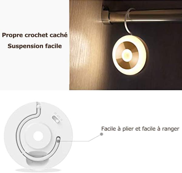 (Hvit) USB-ladbart LED nattlys, nattlys nattlys