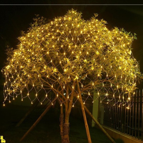 LED nettlys lanterne blinkende strenglys utendørs vanntett