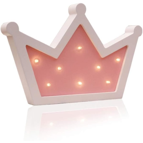 Crown LED Light Seinäkoristelu, Queen Princess King -kylttivalo,