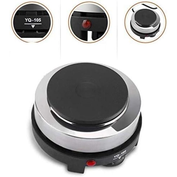 220V 500W Mini Elektrisk Griddle, Bärbar Värmeplatta, Elektrisk