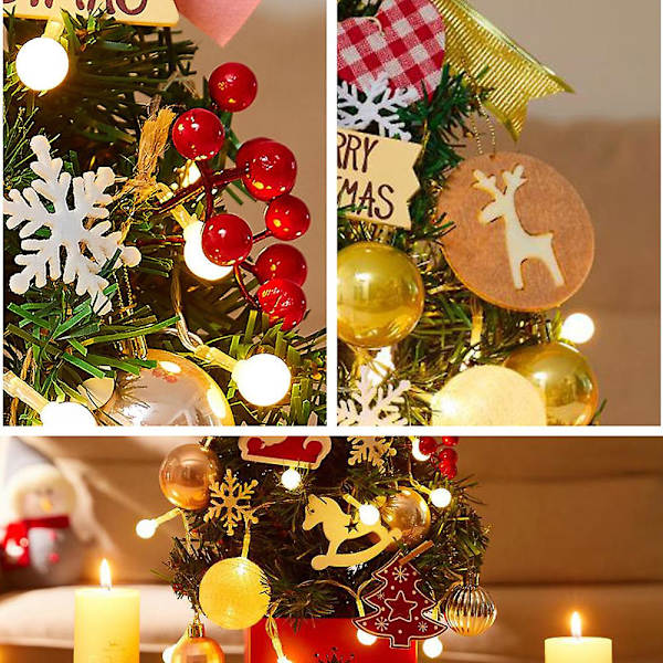 Smyckesjulgran för skrivbord, miniatyrjulgran, jul