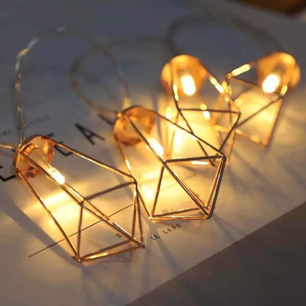 Glitrende stjerne 3m 20 lampe diamant lampe streng, geometrisk stri