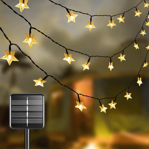 100 LED Solcelledrekke Lys, 8 Moduser Stjernelys, 12m Utendørs
