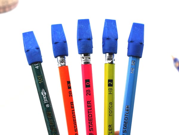 Blyanttoppen Eraser, Hetter Eraser, 100-pakning