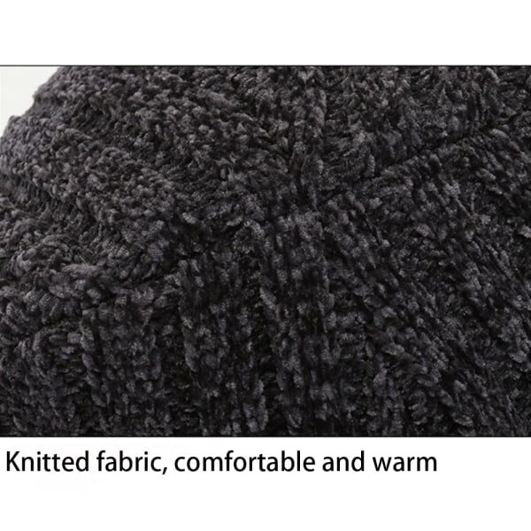 HERRAR FINT RIBBAD FLEECE-FODRAD VINTERSTICKAD BEANIE, R