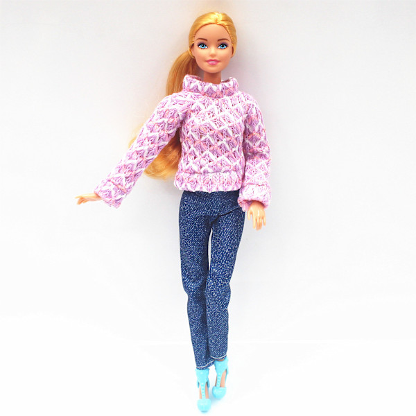 8-delt Barbie modekjole sæt, seler, modeoverdel a