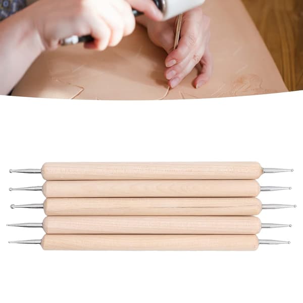 Kuglepen-Stylus Sæt, 5 stk. Dobbeltsidet Embo i Rustfrit Stål