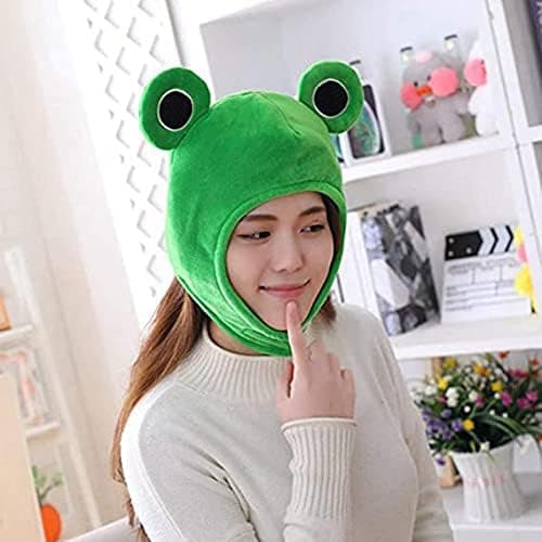 Søt Pluss Frog Hatt Scarf Cap Ører Vinter Ski Full Hatt Hodeplagg