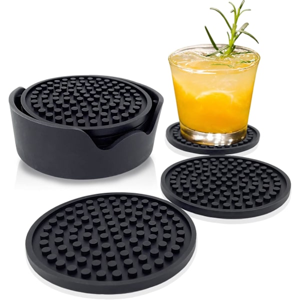  Runde Silikon Underkopper til Glas, Silikon Underkopper, Sæt af 6