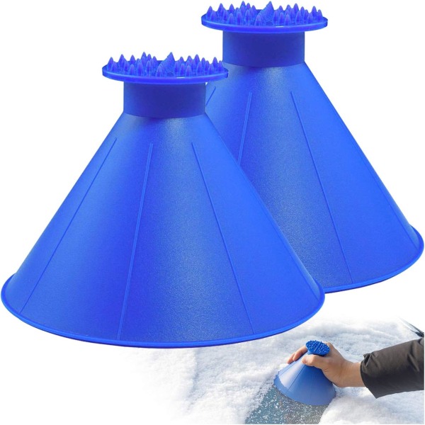 Magical Ice Scrapers for Car Windshield - 2 Pack Cone Magic Car I