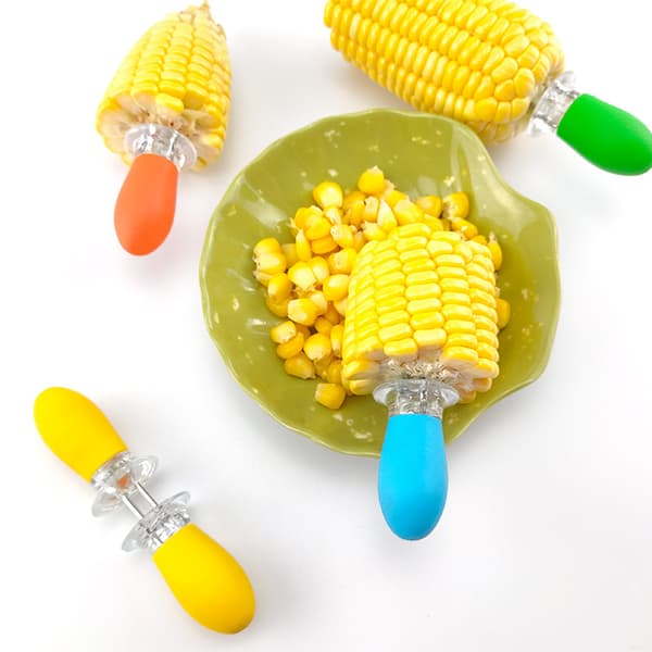 5 par med rustfritt stål maisstativ, maispinnestativ, grill