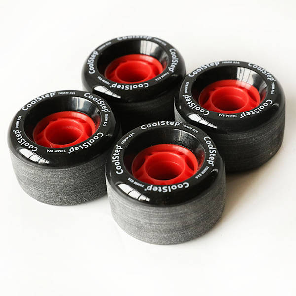 4 stk. Skateboardhjul med 70mm Diameter Skateboard Sort