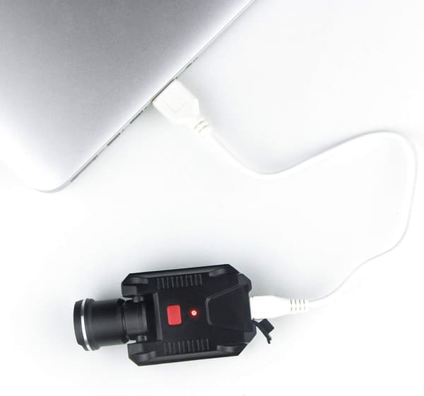 500 Lumen Klips-på Hattlampe, USB Ladbar LED Hattlampe, Ingen R