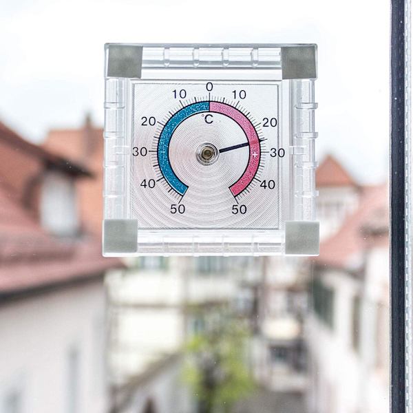 Bimetalisk vinduetermometer - Utvendig - Limt - Analog visning