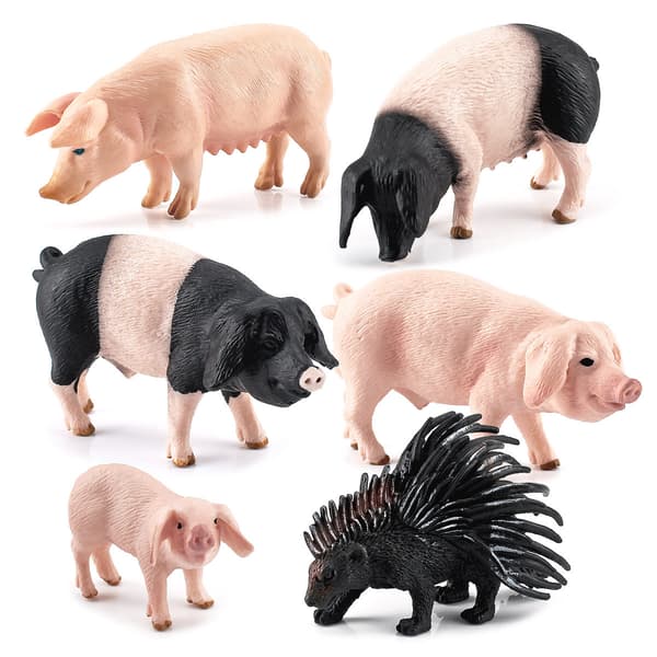 Happy Cognitive Children Farm Animal Model Simulation Poultry Pig