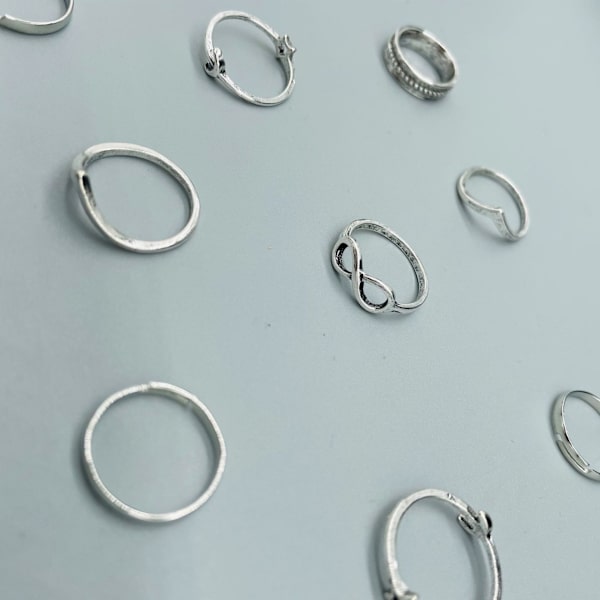 Retro Enkel Geometrisk Ins Mode Stjärna Antik Silver Ring Co