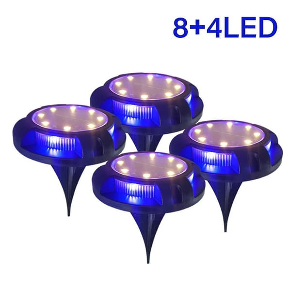 Utomhus 8-pack 12 LED Solcellslampor för Trädgård Gräsmatta DXGHC