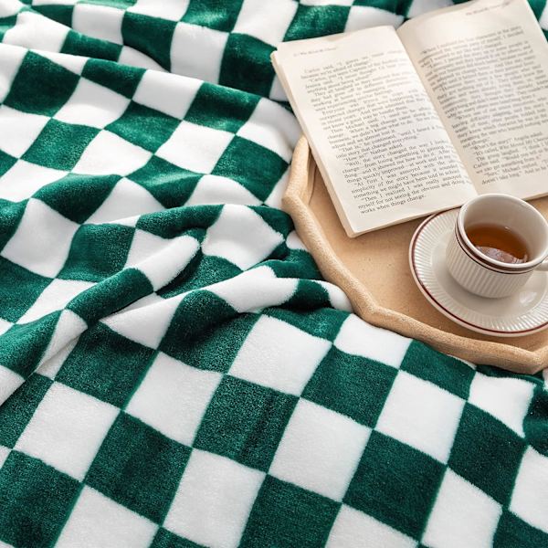 Buffalo Plaid -fleecepeitto (70*140cm, Vihreä) - Ruudullinen Flanelli DXGHC