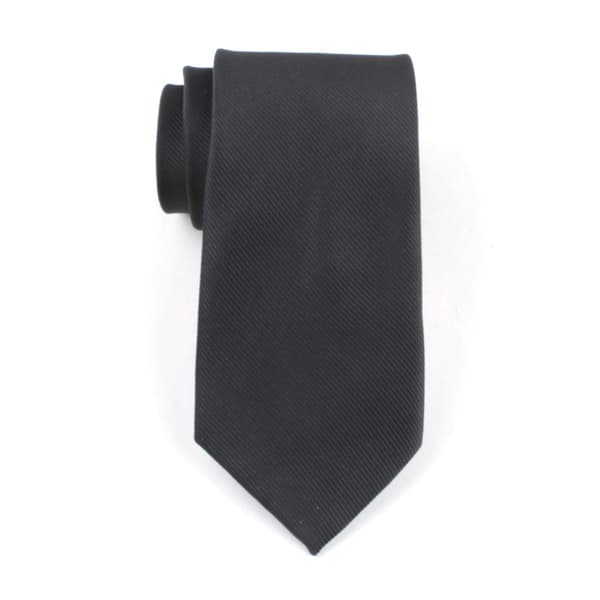 2 stk. Herre slips i ensfarget, ekte herreslips i polyester